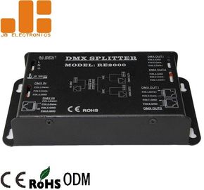 1 In 2 Out DMX Signal Splitter High Voltage Isolation Technology Available